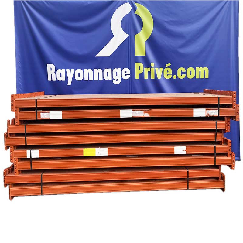 Lisses d&rsquo;occasion Mecalux pour rayonnage à charges lourdes – 2700x80mm ou 2700x100mm - Image 1