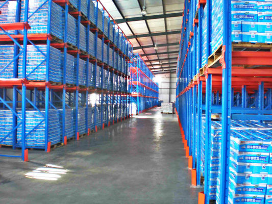 Rayonnage industriel bleu/orange d&rsquo;étirage de palette en métal – 5000mm - Image 4