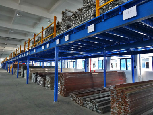Planchers de mezzanine industriels en acier de laminage à froid, bleu/orange, pour entrepôt - Image 3