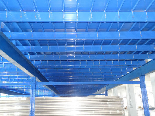 Planchers de mezzanine industriels en acier de laminage à froid, bleu/orange, pour entrepôt - Image 4
