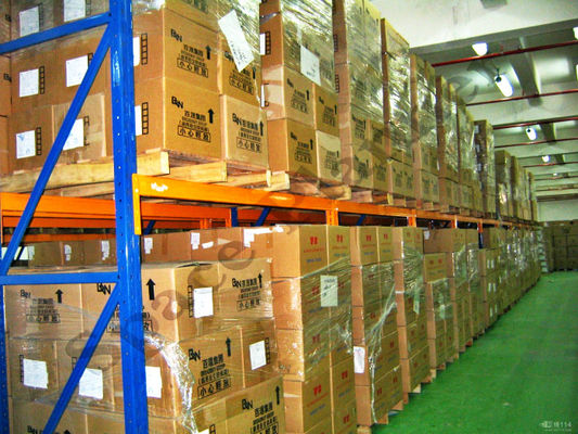 Rayonnage palette sélectif bleu/orange en acier réglable étire - Image 2