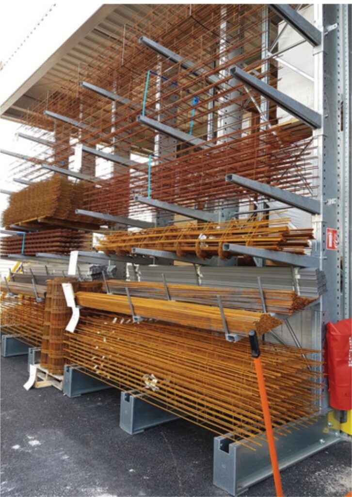 Porte-barres – Rayonnage pour stockage de poutres, panneaux, tubes et profilés - Image 1