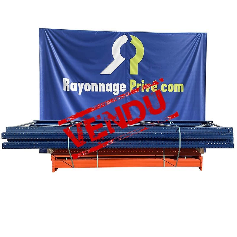 rack à palettes Kimer – 4 échelles de 3090x1100mm, 18 lisses de 2700x140mm, capacité de 27 emplacements jusqu&rsquo;à 3 tonnes par niveau - Image 1