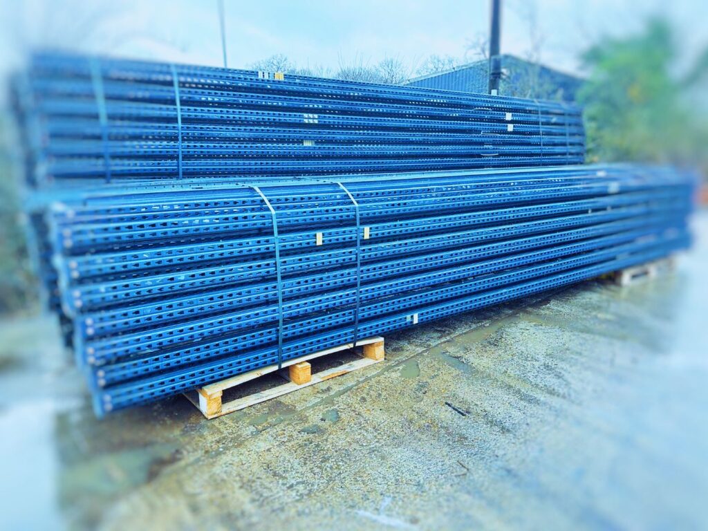 Rack de stockage d&rsquo;occasion MECALUX 6,5 mètres x 900 mm en acier galvanisé gris métallique - Image 2