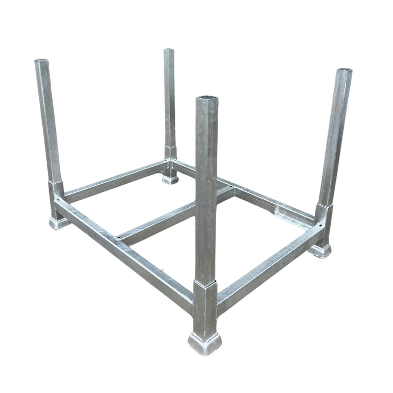 Rack de stockage acier galvanisé pour échafaudage – Montants démontables – 122 x 90 cm – Charge max 1200 kg - Image 1