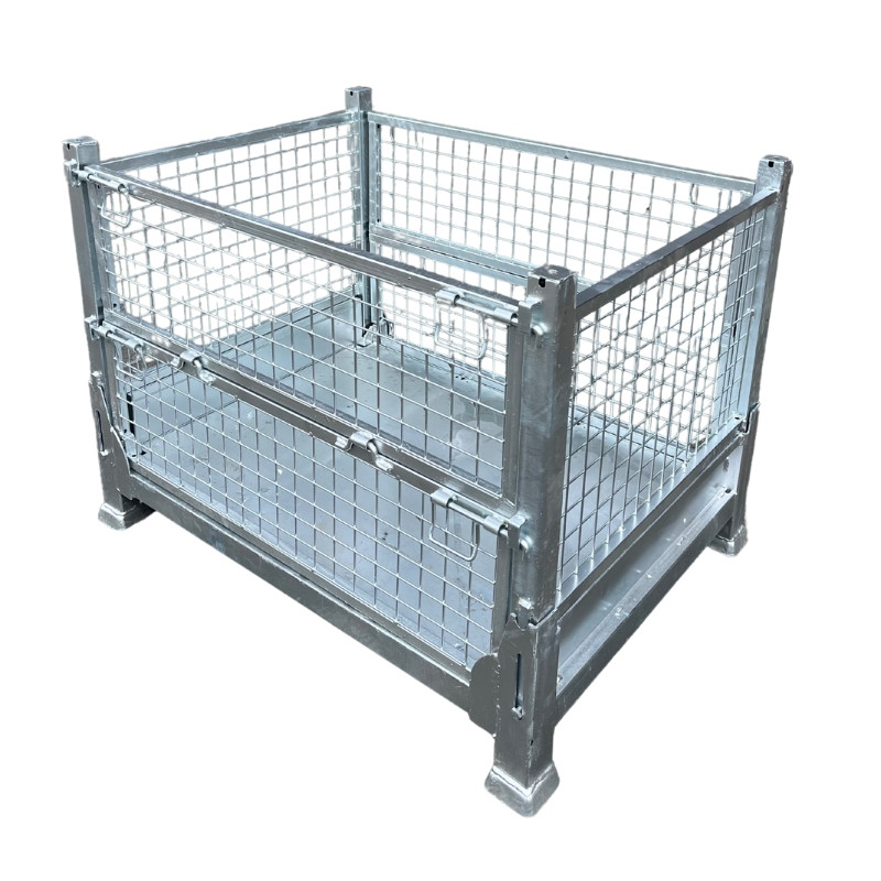 Rack de stockage – Panier grillagé pliable en acier galvanisé – 122 cm x 90 cm – Charge max 1200 kg - Image 1