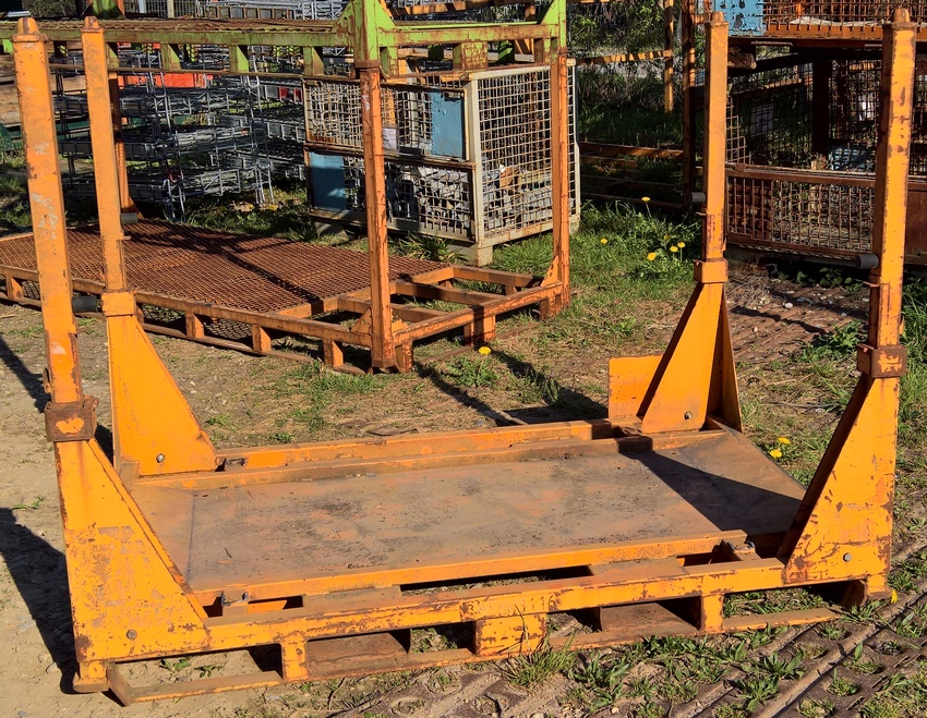 Rack mobile SMI 3116 NU – jaune, 1750 litres, dimensions extérieures 169,8 × 116 × 129,7 cm, pliable - Image 2