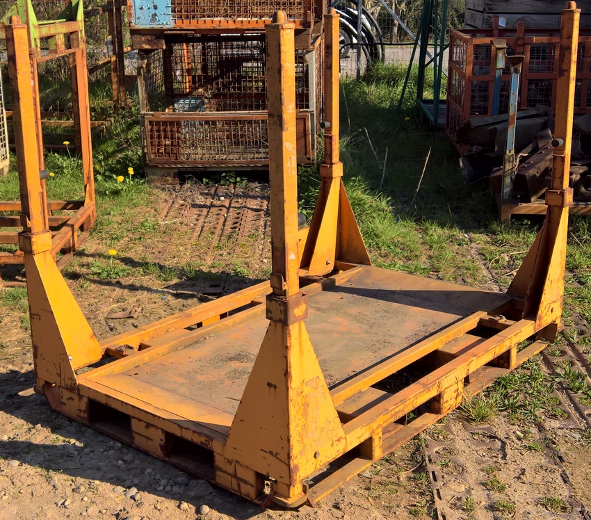 Rack mobile SMI 3116 NU – jaune, 1750 litres, dimensions extérieures 169,8 × 116 × 129,7 cm, pliable - Image 1