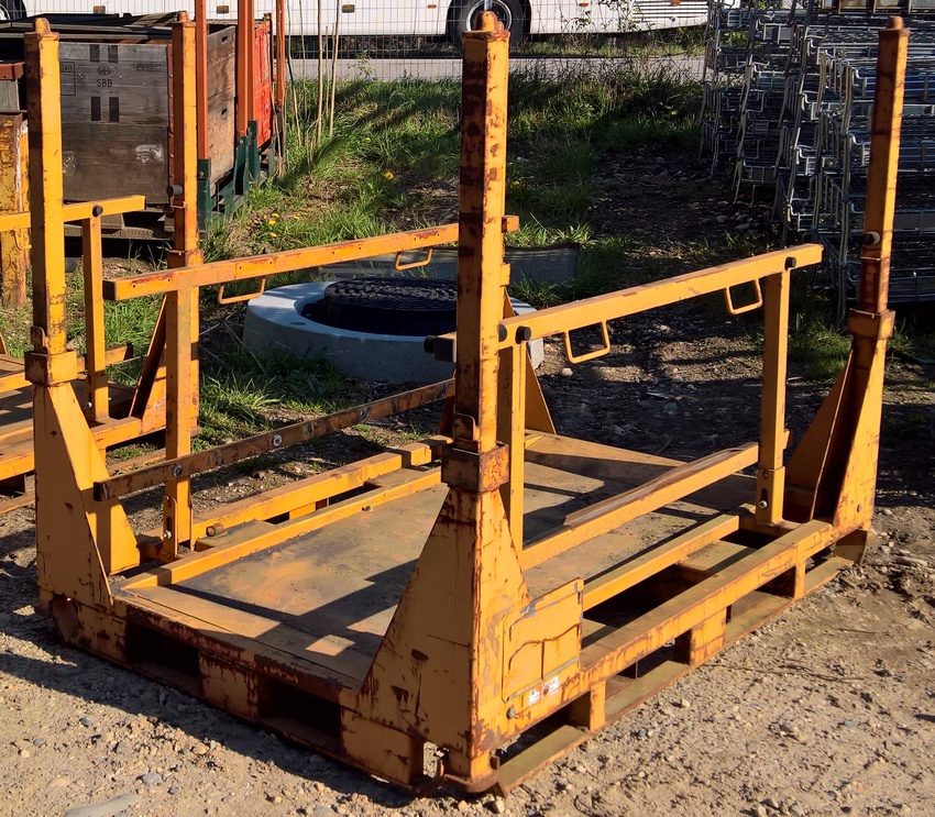 Rack mobile SMI 3116 T1 – Jaune, pliable, 1350 litres, dimensions extérieur 169,8 × 116 × 129,7 cm - Image 1