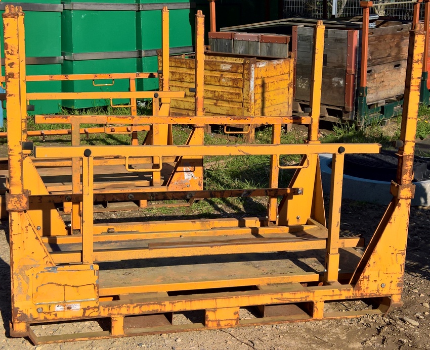 Rack mobile SMI 3116 T1 – Jaune, pliable, 1350 litres, dimensions extérieur 169,8 × 116 × 129,7 cm - Image 3