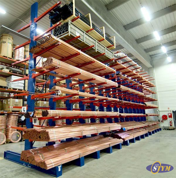 Rayonnage cantiliver pour profilés métalliques, tubes et panneaux de bois – structure simple et résistante - Image 4