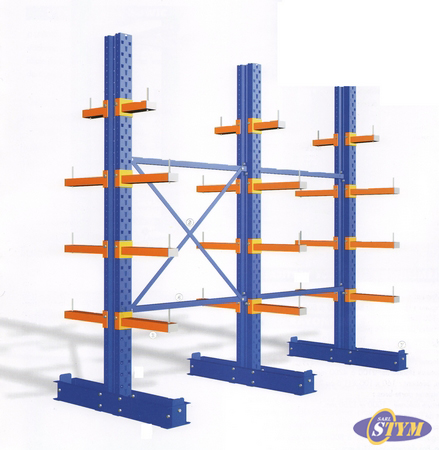 Rayonnage cantiliver pour profilés métalliques, tubes et panneaux de bois – structure simple et résistante - Image 3