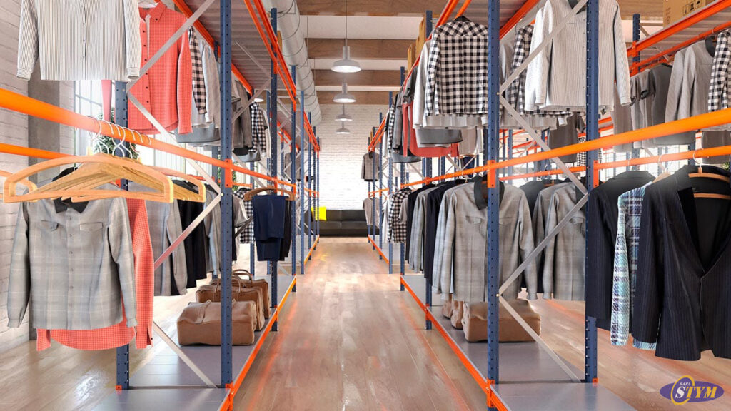 Rayonnage dressing STYM – stockage vêtements suspendus, réglage des niveaux, adaptation à différentes tailles - Image 3