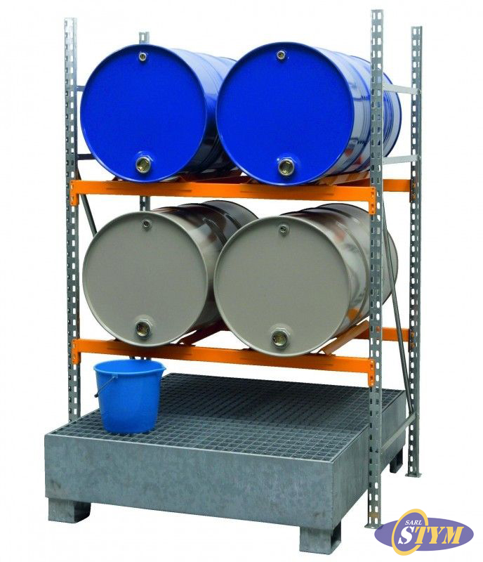 Rayonnage produits chimiques en acier galvanisé ou peint avec bac de rétention - Image 4