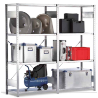 Rayonnage industriel à usage universel – acier, 5 tablettes, charge maximale 1100 kg - Image 2