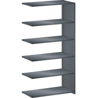 Rayonnage industriel 1000x500x2000mm 160kg avec 6 rayons et parois latérales en tôle pleine - Image 4