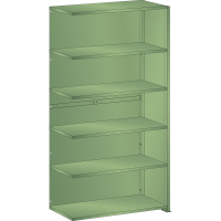 Rayonnage industriel 1000x350x2000mm 80kg – 6 rayons avec parois latérales en tôle pleine 3