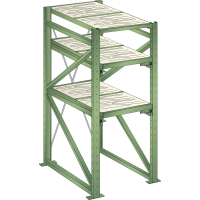 Rayonnage lourd 890x860x2000mm – 2 cadres extensibles, 1 cadre fixe, panneaux aggloméré 40mm, ancrage au sol - Image 3