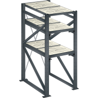 Rayonnage lourd 890x860x2000mm – 2 cadres extensibles, 1 cadre fixe, panneaux aggloméré 40mm, ancrage au sol - Image 4