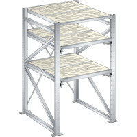 Rayonnage lourd 1290x860x2000mm avec 2 cadres extensibles et 1 cadre fixe - Image 2