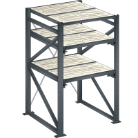 Rayonnage lourd 1290x860x2000mm avec 2 cadres extensibles et 1 cadre fixe - Image 3