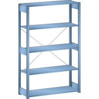 Rayonnage industriel (LxPxH) 1300x500x2200mm 160kg – 5 rayons – charge max 2800kg 2