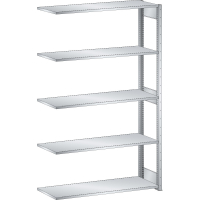 Rayonnage industriel (LxPxH) 1300x500x2200mm 160kg – 5 rayons – charge max 2800kg 4