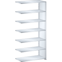 Rayonnage industriel 1000x500x2200mm 160kg – 7 rayons – parois latérales en tôle pleine - Image 4