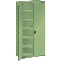 Rayonnage industriel 1000x500x2200mm 160kg – 7 rayons avec parois latérales et porte battante - Image 2