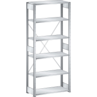 Rayonnage industriel 1000x400x2500mm 220kg avec 6 rayons et montants galvanisés 2