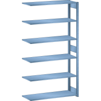 Rayonnage industriel 1300x600x2500mm 220kg avec 6 rayons et montants galvanisés - Image 4