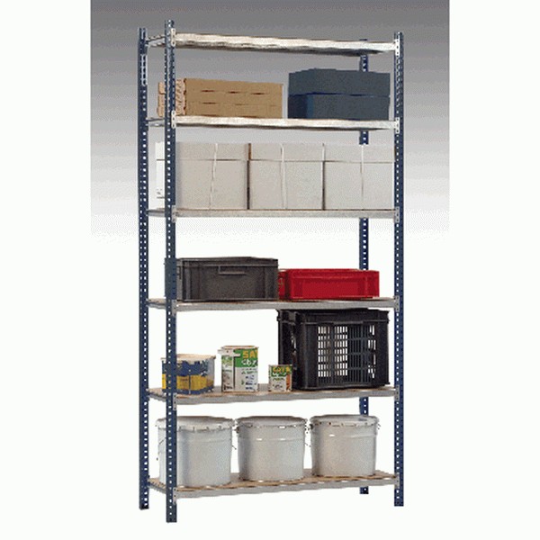 Rayonnage polyvalent à tablettes R.A.P – Rayonnage industriel pour charges légères et moyennes jusqu&rsquo;à 200 kg par niveau 1