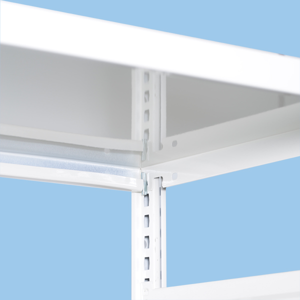 Rayonnage à tablettes PROFILHER – versions archives et industrie, avec fond croisillon galvanisé - Image 2