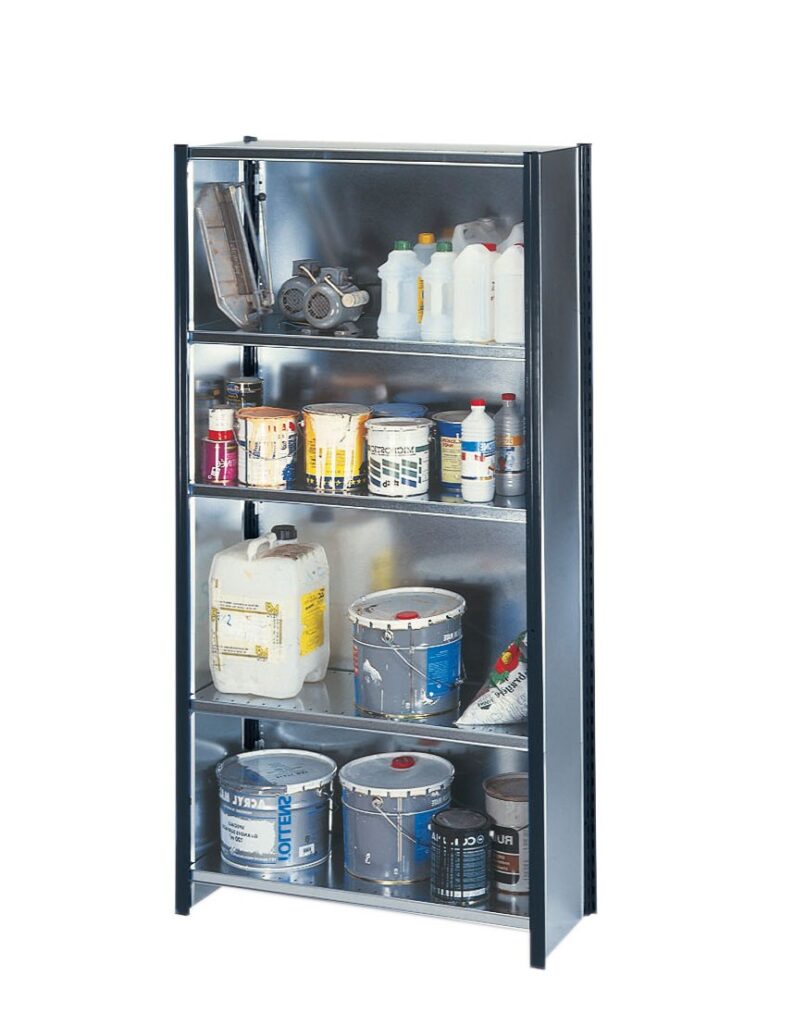 Rayonnage tôlé galvanisé version ouverte ou semi-tôlée – 970 ou 1240 mm - Image 2