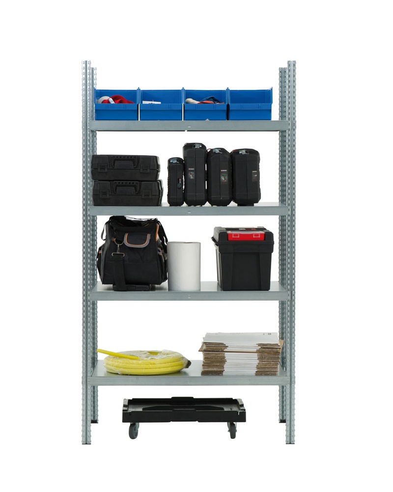 Rayonnage léger – 400 x 920 ou 600 x 920 mm – 4 tablettes – capacité 90 kg - Image 2