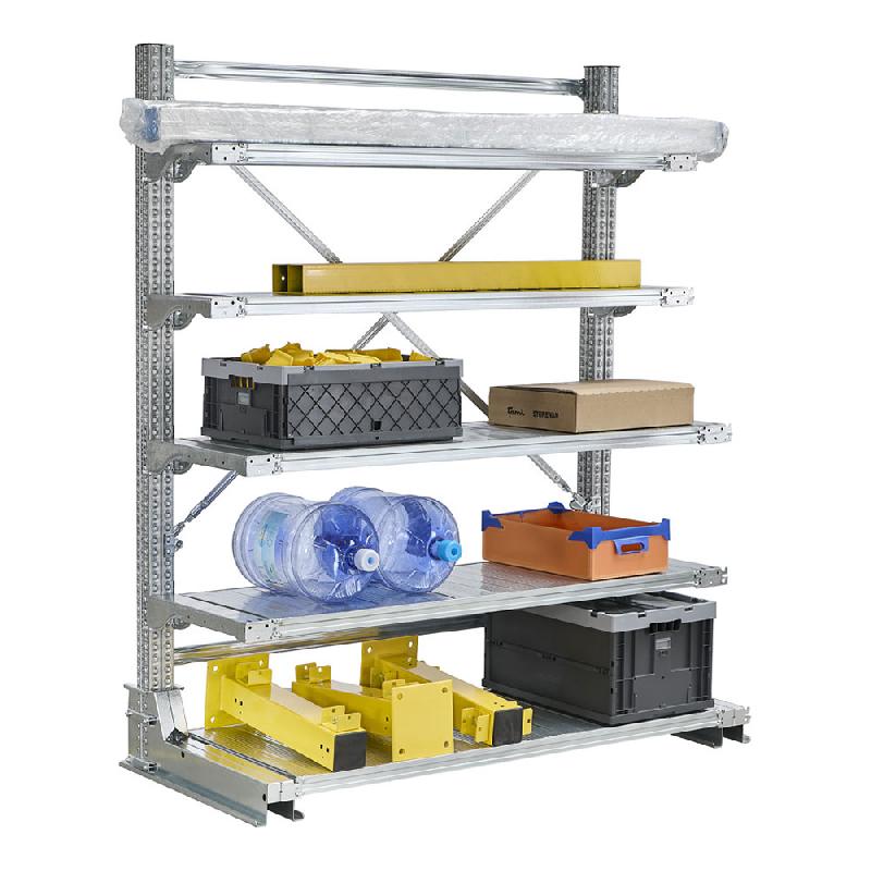 Cantilever léger avec tablettes simple face longueur 1500 mm cantistar – 7108512 - Image 1