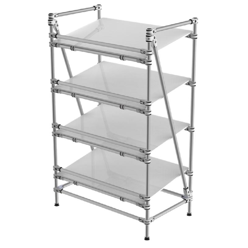 Etagère à angles réglable 5 niveaux avec rebords - Image 1