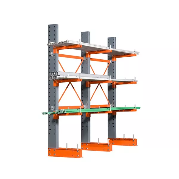 Cantilever lourd simple face extérieur – Hauteur 4484 mm, Longueur 2602 mm, Bras 1200 mm – Rack de stockage 3 niveaux - Image 1