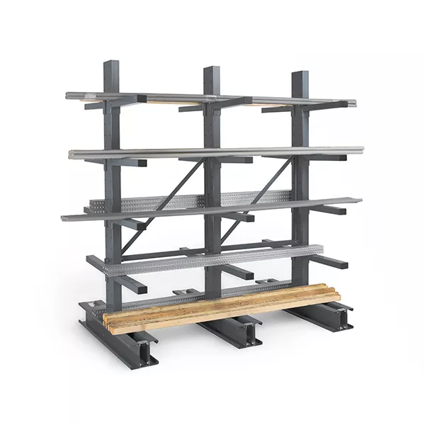 Cantilever mi-lourd double face – Hauteur 2500 mm – Longueur 1000 mm – Bras 600 à 800 mm – 4 niveaux - Image 1