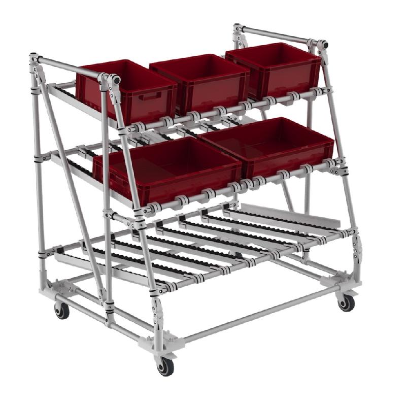Rack cartons roulant 1