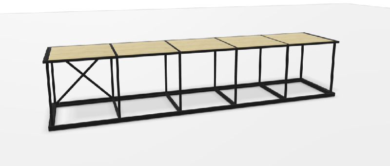 Rayonnage modulaire « SAAR » – 1×5 - Image 1