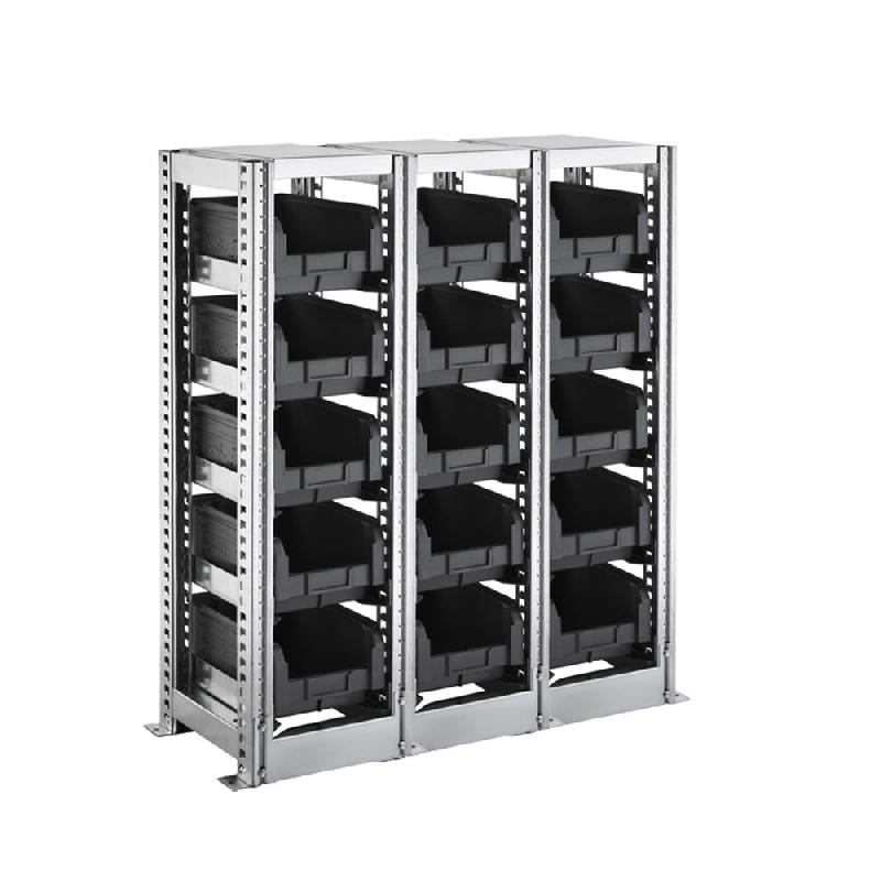 Rayonnage tr avec 15 bacs plastique 9.4 litres h.1010 mm – 8800259 1