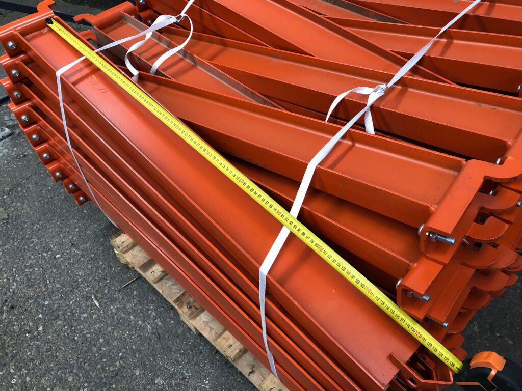 Rayonnage cantilever occasion MECALUX – 9 colonnes doubles de 7400 x 480 mm – 72 bras de 1200 mm – capacité 700 kg par bras - Image 4