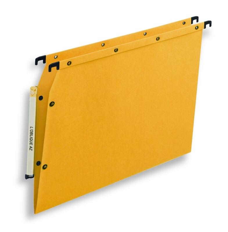 Boîte de 25 dossiers suspendus Ultimate A4, fond V, en kraft jaune – 3362949904977 - Image 1