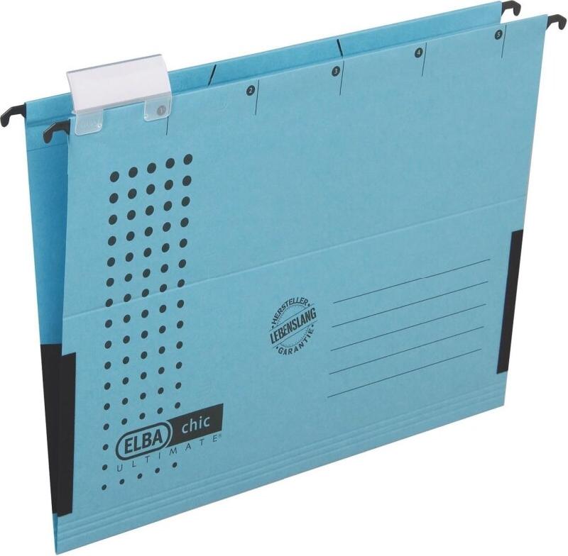 Elba 100552099 Chic Ultimate Dossier suspendu Bleu Format A4 – 4002030851559 - Image 1