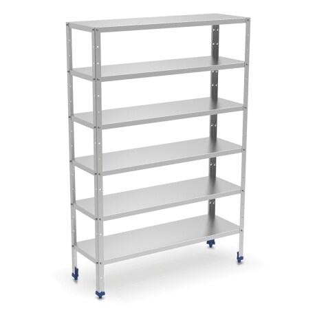 FRICOSMOS Rayonnage modulaire en acier inoxydable. 6 étagères. 1200X400X1750 – ETFRI004-1200400 - Image 1