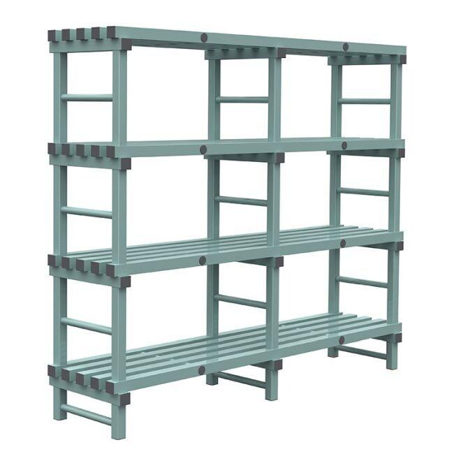Gastro-Inox Étagère Euro avec 4 étagères en plastique 2000x500x1750mm – GAS-308154 - Image 1