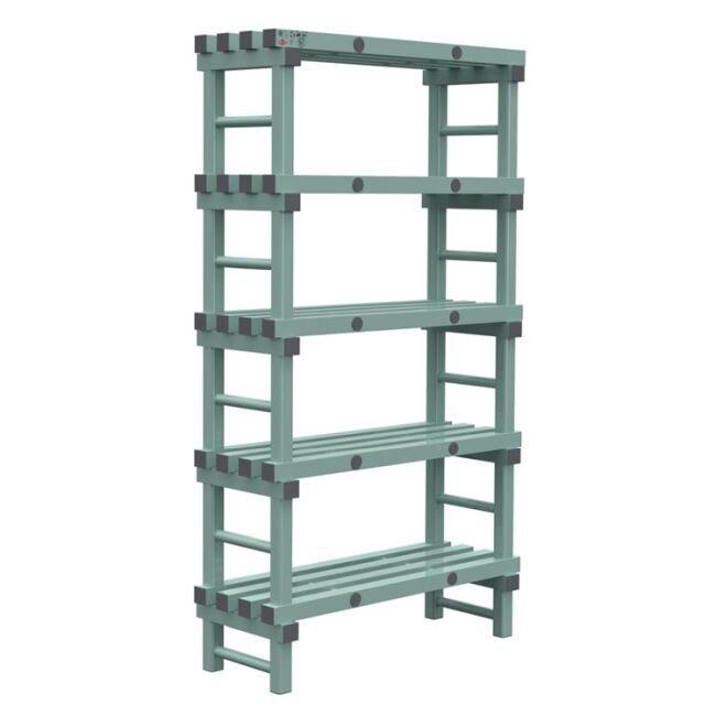 Gastro-Inox Étagère Euro avec 5 étagères en plastique 1000x400x1850mm – 7445908642694 - Image 1