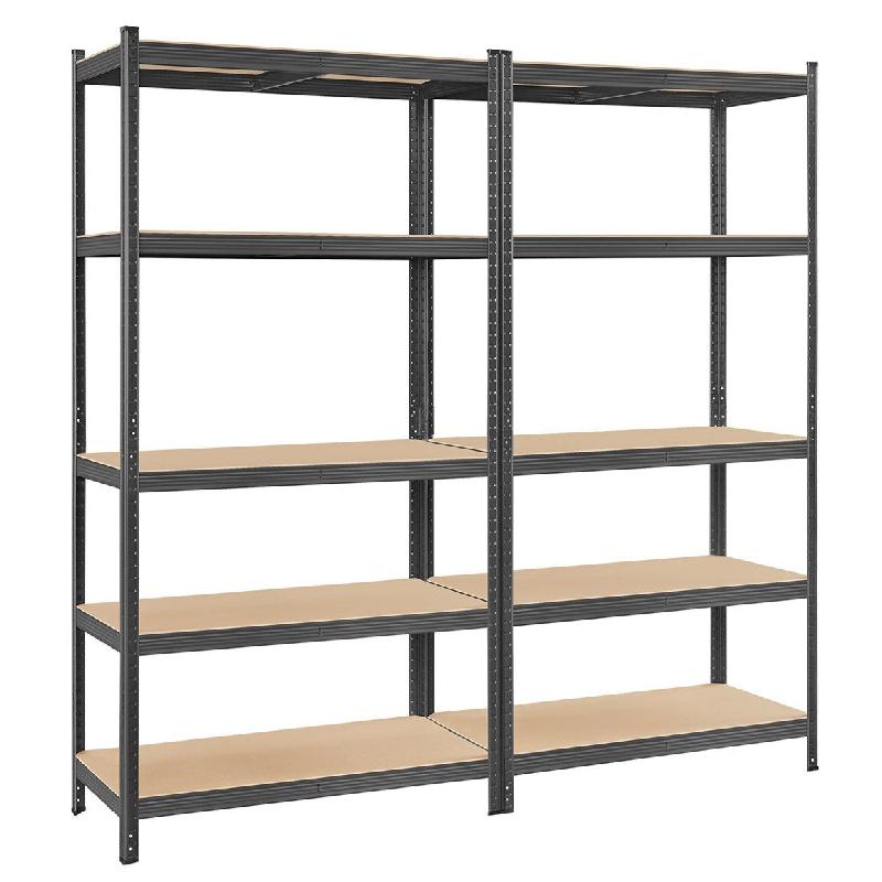 Helloshop26 – Étagère charge lourde métallique 200 x 100 x 50 cm 5 niveaux charge totale 875 kg (175 kg/niveau) étagère de rangement 12_0005594 – - Image 1