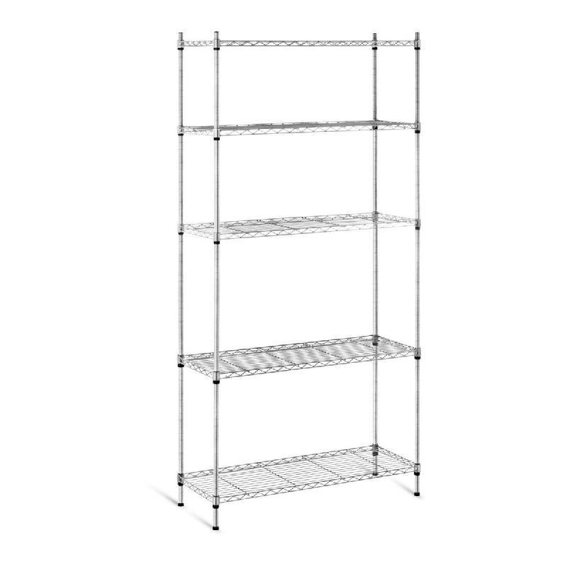 Helloshop26 – Étagère garage atelier professionnelle 35 x 90 x 180 cm 150 kg métallique gris 14_0001536 – gris métal 3000187178988 1